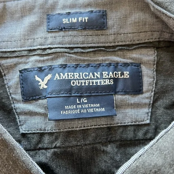 American Eagle Button Down Long Sleeve Shirt - Picture 3 of 4